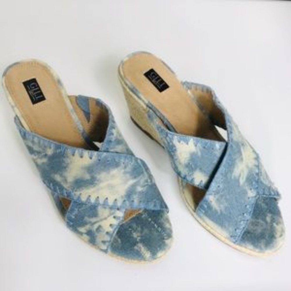 G.I.L.I. Kalani Crossband Slide Wedges - Picture 4 of 6
